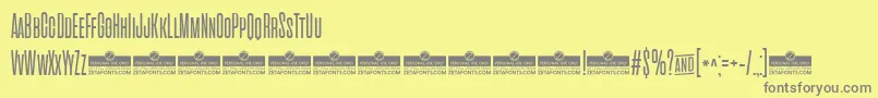 CinematograficaLightTrial Font – Gray Fonts on Yellow Background