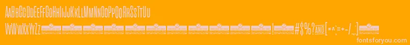 CinematograficaLightTrial-Schriftart – Rosa Schriften auf orangefarbenem Hintergrund