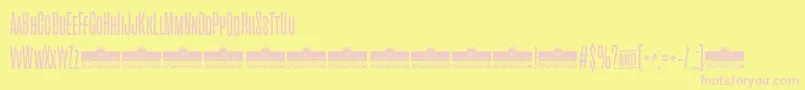 CinematograficaLightTrial Font – Pink Fonts on Yellow Background