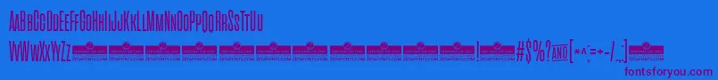 CinematograficaLightTrial Font – Purple Fonts on Blue Background