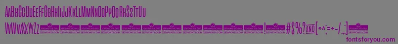 CinematograficaLightTrial Font – Purple Fonts on Gray Background