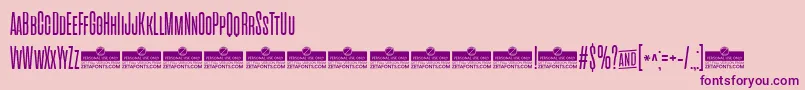 CinematograficaLightTrial Font – Purple Fonts on Pink Background