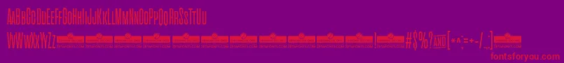 CinematograficaLightTrial Font – Red Fonts on Purple Background