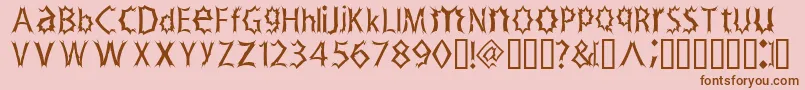 Zimp Font – Brown Fonts on Pink Background