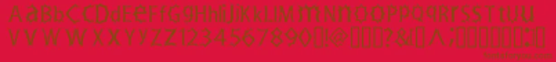 Zimp Font – Brown Fonts on Red Background