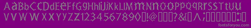 Zimp Font – Gray Fonts on Purple Background