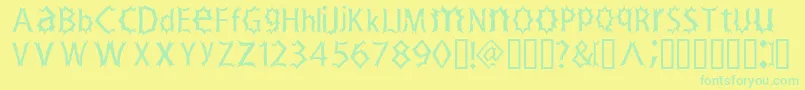 fuente Zimp – Fuentes Verdes Sobre Fondo Amarillo