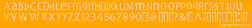 Zimp Font – Pink Fonts on Orange Background