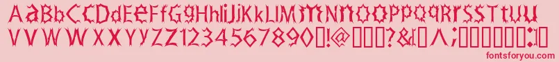 Zimp Font – Red Fonts on Pink Background