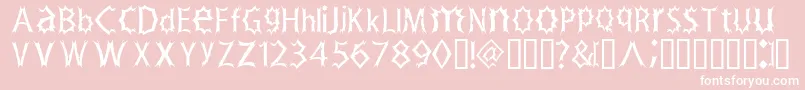 Zimp Font – White Fonts on Pink Background