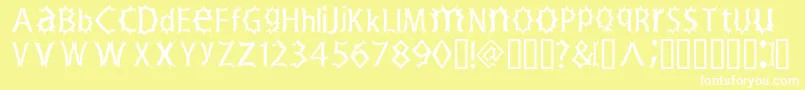 Zimp Font – White Fonts on Yellow Background