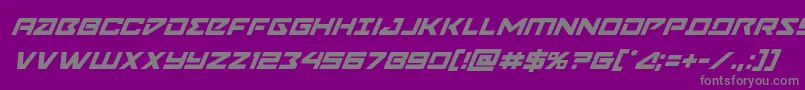Navycadetsuperital Font – Gray Fonts on Purple Background