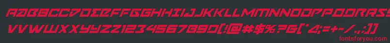 Navycadetsuperital Font – Red Fonts on Black Background