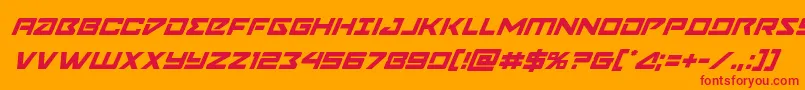 Navycadetsuperital Font – Red Fonts on Orange Background