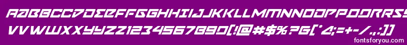 Navycadetsuperital Font – White Fonts on Purple Background