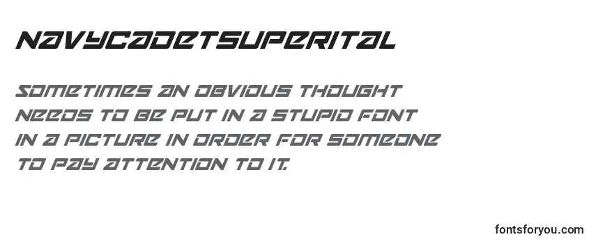 Review of the Navycadetsuperital Font