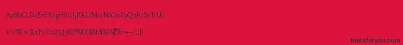 RmAlmanackOld Font – Black Fonts on Red Background