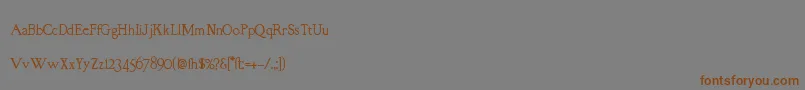 RmAlmanackOld Font – Brown Fonts on Gray Background