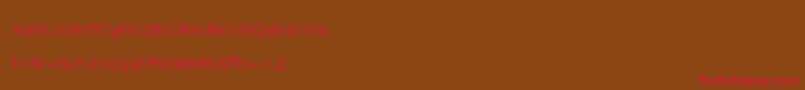 RmAlmanackOld Font – Red Fonts on Brown Background