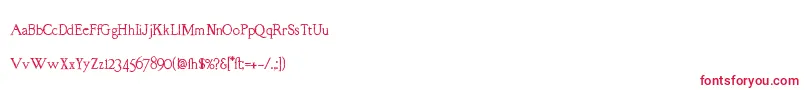 RmAlmanackOld Font – Red Fonts on White Background
