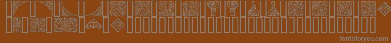 Orna 4 Font – Gray Fonts on Brown Background