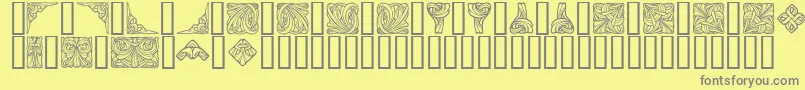 Orna 4-Schriftart – Graue Schriften auf gelbem Hintergrund