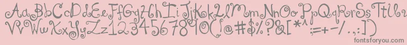 More about DjbYouMakeMeBlush Font DjbYouMakeMeBlush Font – Gray Fonts on Pink Background