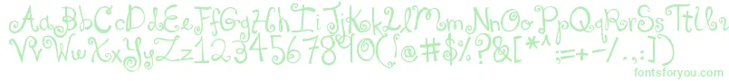 DjbYouMakeMeBlush Font – Green Fonts on White Background