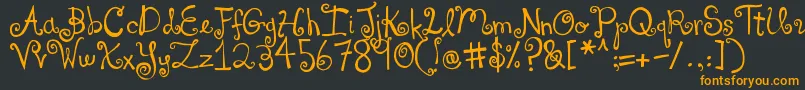 DjbYouMakeMeBlush Font – Orange Fonts on Black Background