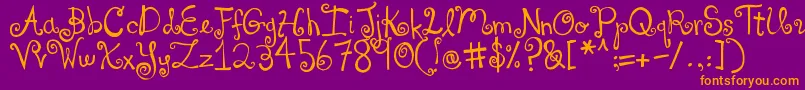 fuente DjbYouMakeMeBlush – Fuentes Naranjas Sobre Fondo Morado