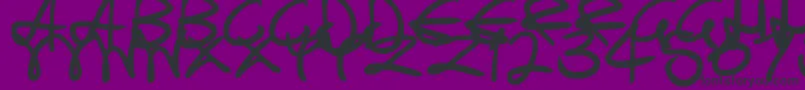 Шрифт SwirlyCurlyInks – чёрные шрифты на фиолетовом фоне