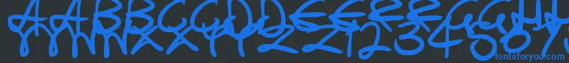 Подробнее о шрифте SwirlyCurlyInks Шрифт SwirlyCurlyInks – синие шрифты на чёрном фоне