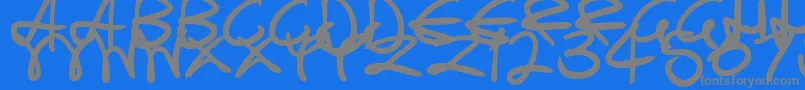 Шрифт SwirlyCurlyInks – серые шрифты на синем фоне