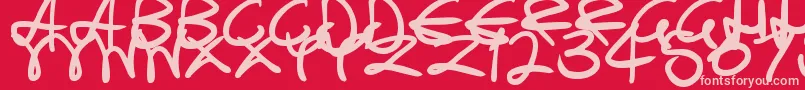 fuente SwirlyCurlyInks – Fuentes Rosadas Sobre Fondo Rojo