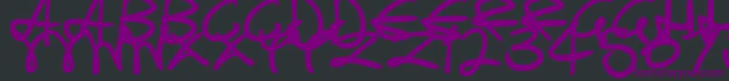 SwirlyCurlyInks Font – Purple Fonts on Black Background