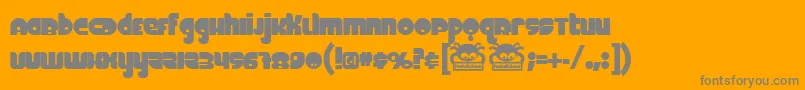 Fineom Font – Gray Fonts on Orange Background