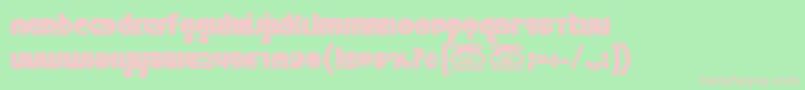 Fineom Font – Pink Fonts on Green Background