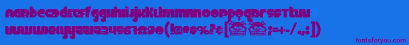Fineom Font – Purple Fonts on Blue Background