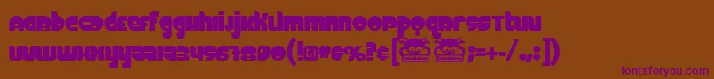 Fineom Font – Purple Fonts on Brown Background