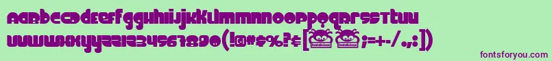 Fineom Font – Purple Fonts on Green Background
