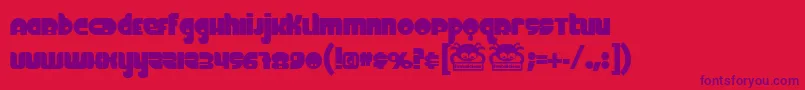 Fineom Font – Purple Fonts on Red Background