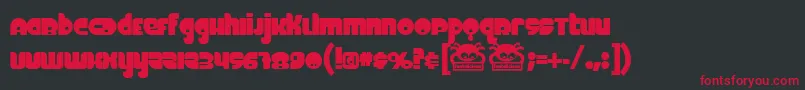Fineom Font – Red Fonts on Black Background