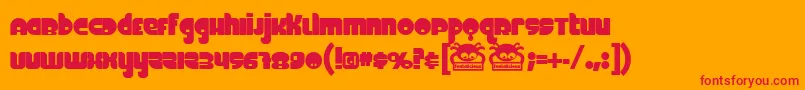 Fineom Font – Red Fonts on Orange Background