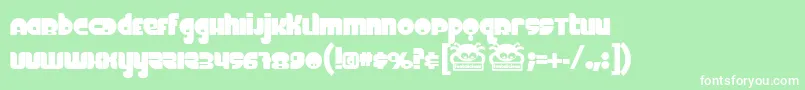 Fineom Font – White Fonts on Green Background