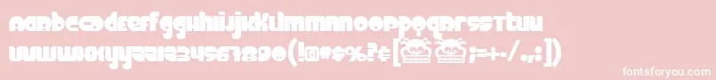 フォントFineom – ピンクの背景に白い文字