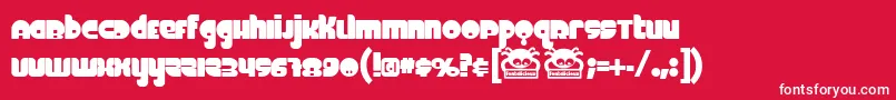 Fineom Font – White Fonts on Red Background