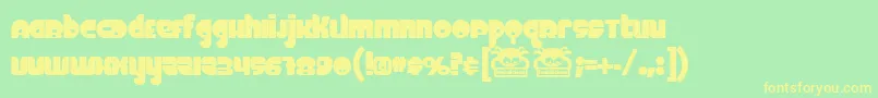 Fineom Font – Yellow Fonts on Green Background