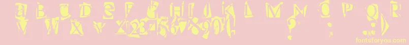 SuperDanger Font – Yellow Fonts on Pink Background