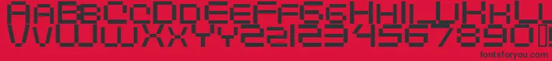 Digitalema Font – Black Fonts on Red Background