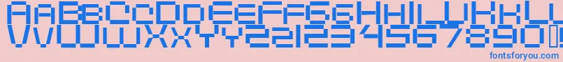 Digitalema Font – Blue Fonts on Pink Background